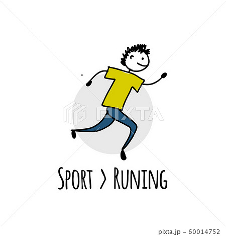 Sport icon design. Runner character 60014752