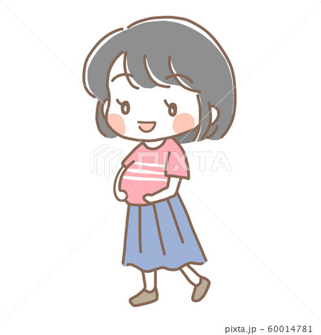 妊婦さんのイラスト1のイラスト素材