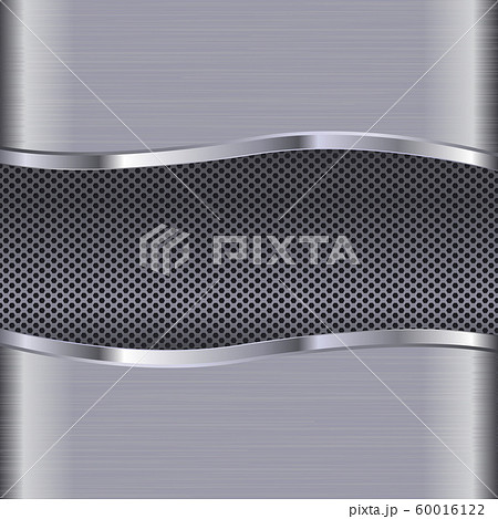 3d metal perforated background with scratched texture 60016122