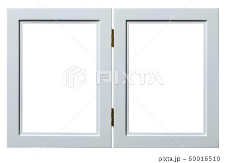 額縁 フレーム 白枠 フォトフレームの写真素材