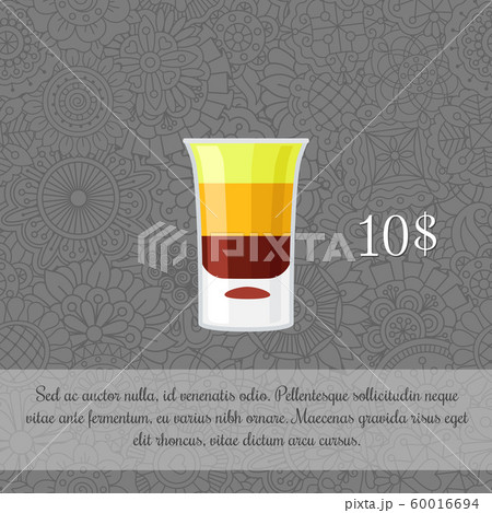 Alcoholic cocktail B-52 card template 60016694