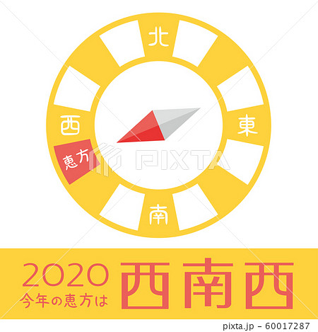 2020年の恵方　西南西  60017287