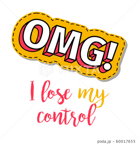 Fashion patch element with OMG lettering 60017655