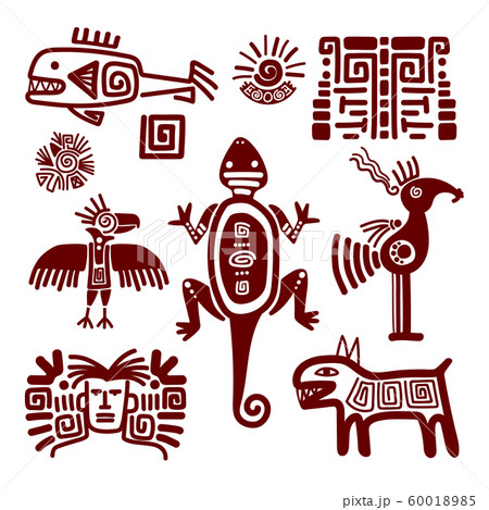 Maya or indian traditional signs Maya or indian traditional signs 60018985