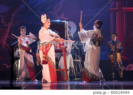 Traditional Japanese performance. Group of 60019494