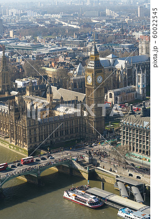 Big Ben and Westminster abbey in London, England 60022545