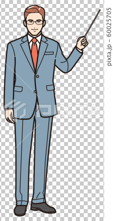 Business man with a pointing stick Business man with a pointing stick 60025705