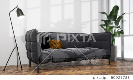 Modern design living room interior with beautiful view . 3D rendering 60025788