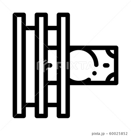 Fake Money Printer Icon Vector Outline Illustration 60025852