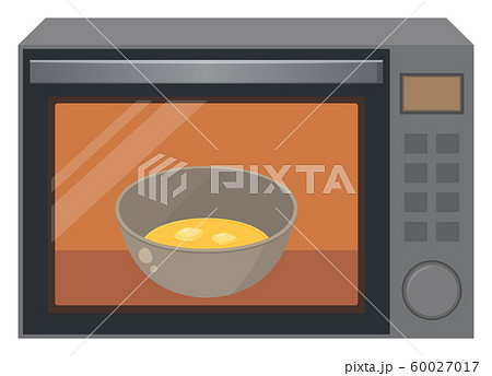 電子レンジのイラスト 温め 溶かしバターのイラスト素材 60027017 Pixta
