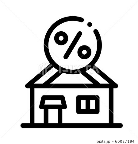 House Borrowed at Interest Credit Icon Vector Outline Illustration House Borrowed at Interest Credit Icon Vector Outline Illustration 60027194