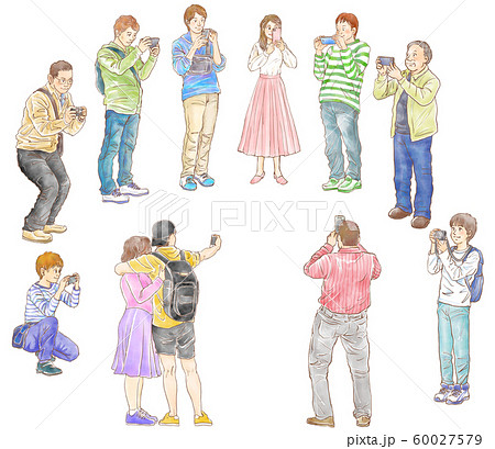 写真を撮る人達 60027579