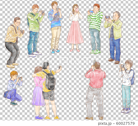 写真を撮る人達 60027579