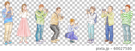 写真を撮る人達 60027580