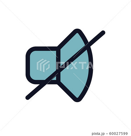 Phone Sound off or on Icon depicting lines showing 60027599