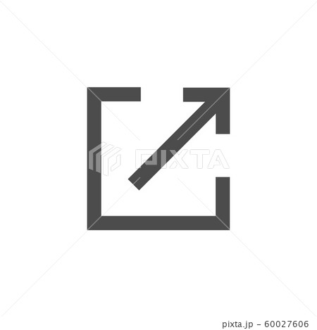 External link icon with arrow and line - box 60027606