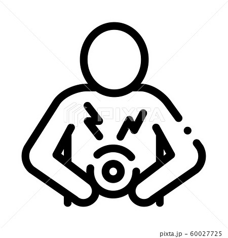 Bellyache Icon Vector Outline Illustration 60027725