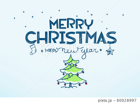 Merry Christmas and happy New year. Doodling style Merry Christmas and happy New year. Doodling style 60028997