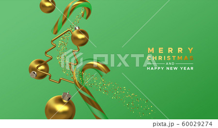 Christmas New Year gold 3d party decoration card Christmas New Year gold 3d party decoration card 60029274