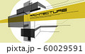Contemporary architecture vector mockup for a layout landing page or design advertising booklet or leaflet. Abstract flat illustration. 60029591