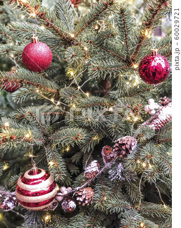 decorated noel tree as a background 60029721