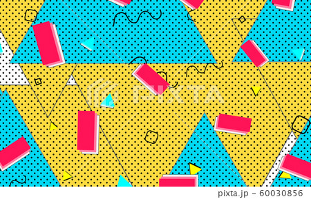 1980s Banner. Red Cool Elements.  60030856