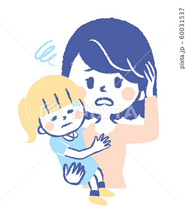 親子 育児 母子 母親 赤ちゃん イラストのイラスト素材
