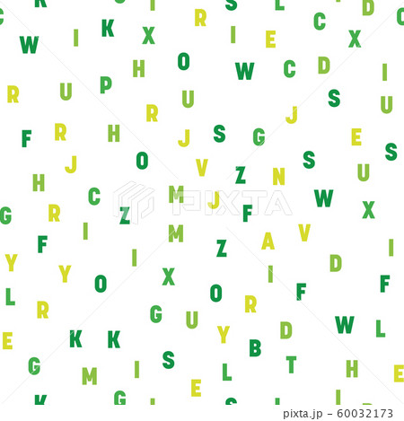 Seamless pattern of colorful letters. Random order signs. Vector background 60032173