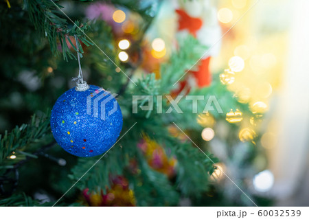 Close-up of a Christmas tree decorated. 60032539