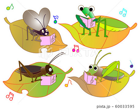 Insect Concert In Autumn Stock Illustration