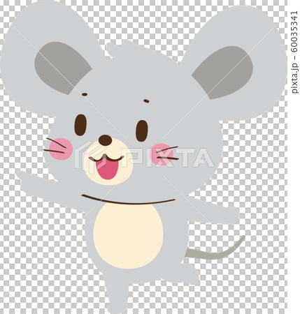 横を指さすネズミ 60035341