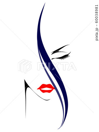 女性の顔、ヘアースタイル、ロングヘアー 女性の顔、ヘアースタイル、ロングヘアー 60038981