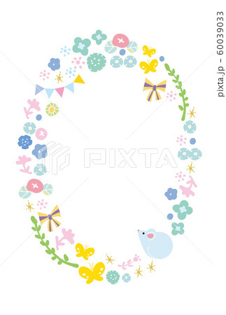 年賀状　2020　ねずみ年　デザイン　北欧 60039033