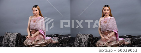 Thai Traditional Costume or South East Asia gold Thai Traditional Costume or South East Asia gold 60039053