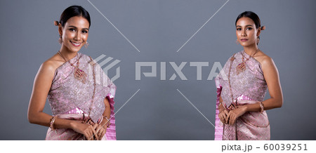 Thai Traditional Costume or South East Asia gold 60039251