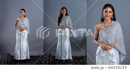 Thai Traditional Costume or South East Asia gold 60039259