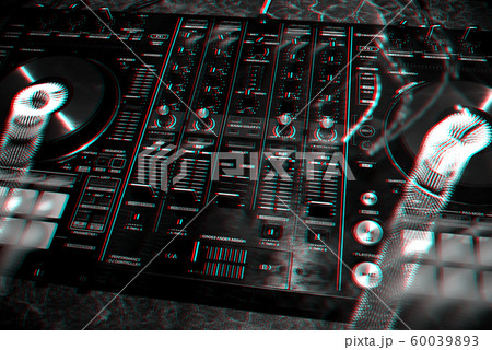 DJ mixer controller panel for playing music and partying DJ mixer controller panel for playing music and partying 60039893