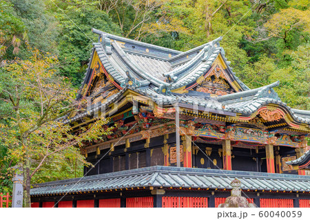 静岡浅間神社内の八千戈神社の写真素材