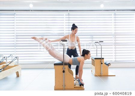 Healthy life, exercising pilates using pilates device 171 60040819