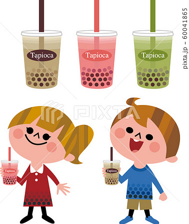 タピオカドリンクと子どもたち 60041865