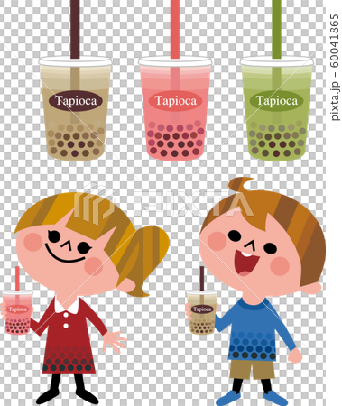 タピオカドリンクと子どもたち 60041865