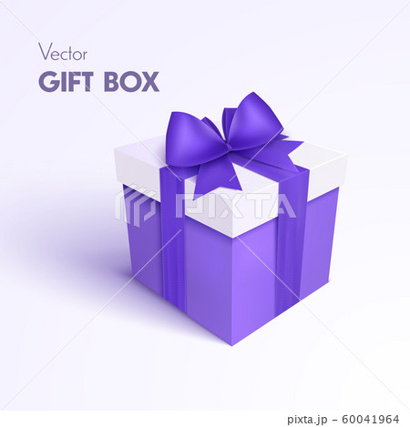 Gift box with purple bow 60041964