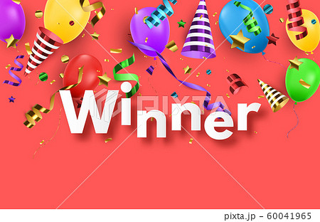Winner background with confetti  60041965