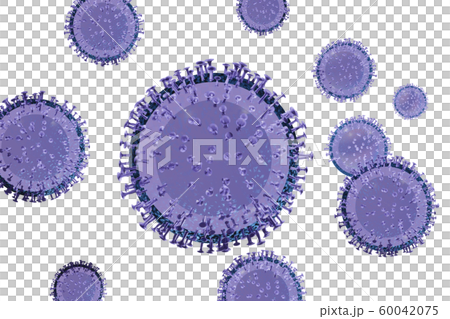 Illustration of influenza (penetrable material) Illustration of influenza (penetrable material) 60042075