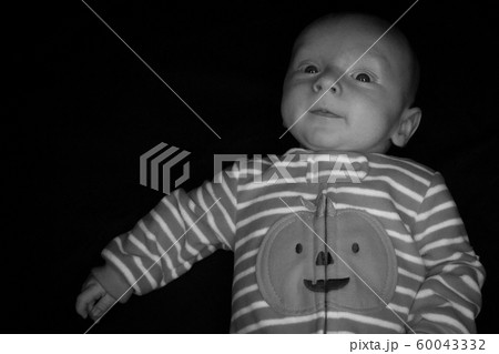 Baby Hayden on Black at Three Months Old 60043332