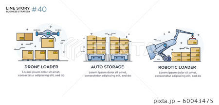 Set of illustrations concept with businessman 60043475