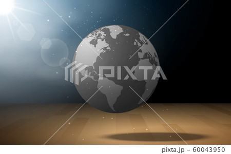 world map whit spotlight on the stage 60043950
