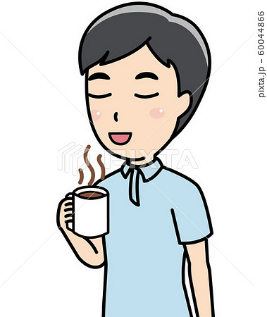 man drinking coffee clipart