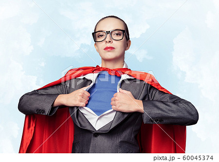 Portrait of business woman super heroine 60045374