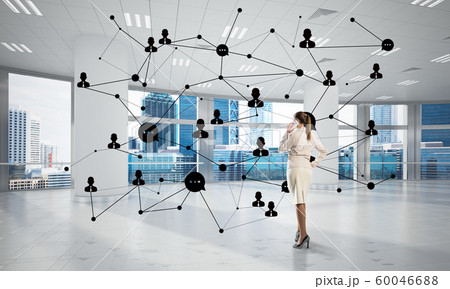 Networking and social communication concept as effective point for modern business 60046688